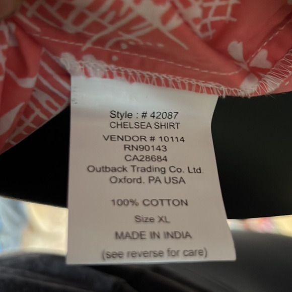 Outback Trading Co. NWT Chelsea Shirt- Floral Print with pearl snaps sz XL - Picture 6 of 11